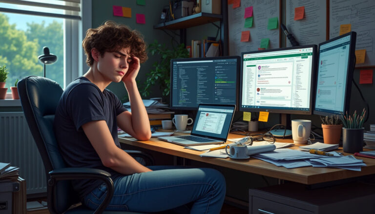 découvrez comment surmonter le sentiment d'épuisement face à une charge de tâches excessive et retrouver votre élan pour booster votre productivité en freelance.